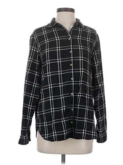 Pre-owned Jachs Girlfriend Long Sleeve Button Down Shirt In Black