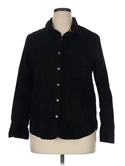 Pre-owned Jachs Girlfriend Long Sleeve Button Down Shirt In Black