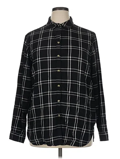 Pre-owned Jachs Girlfriend Long Sleeve Button Down Shirt In Black