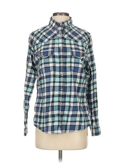 Pre-owned Jachs Girlfriend Long Sleeve Button Down Shirt In Blue