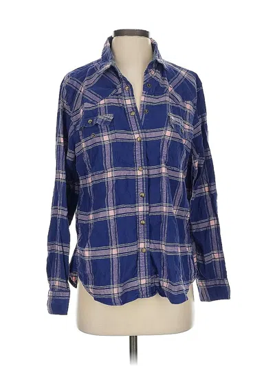 Pre-owned Jachs Girlfriend Long Sleeve Button Down Shirt In Blue