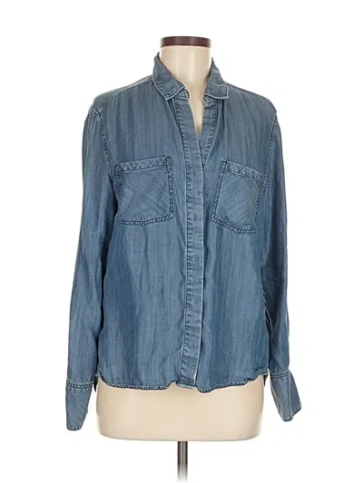 Pre-owned Jachs Girlfriend Long Sleeve Button Down Shirt In Blue