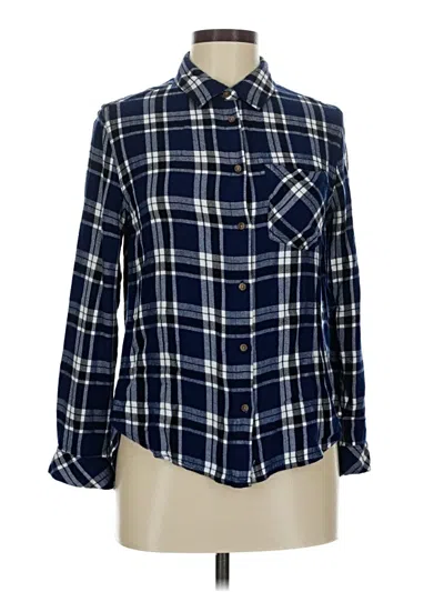 Pre-owned Jachs Girlfriend Long Sleeve Button Down Shirt In Blue