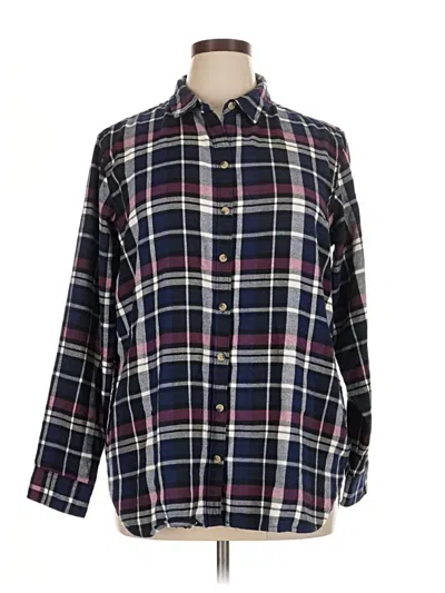 Pre-owned Jachs Girlfriend Long Sleeve Button Down Shirt In Blue