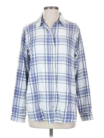 Pre-owned Jachs Girlfriend Long Sleeve Button Down Shirt In Blue