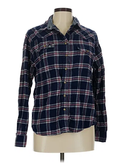 Pre-owned Jachs Girlfriend Long Sleeve Button Down Shirt In Blue