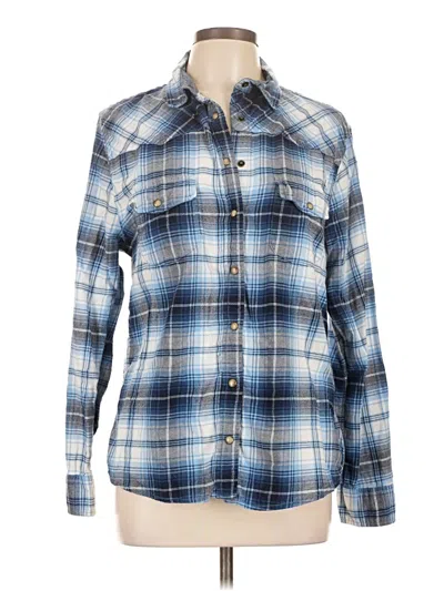 Pre-owned Jachs Girlfriend Long Sleeve Button Down Shirt In Blue