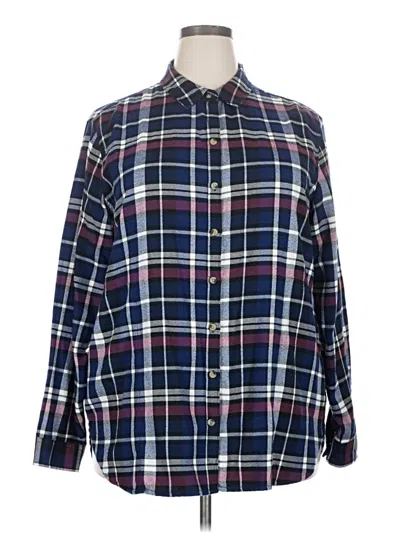 Pre-owned Jachs Girlfriend Long Sleeve Button Down Shirt In Blue