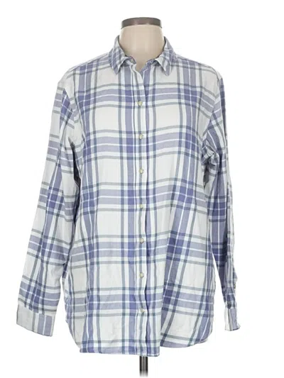 Pre-owned Jachs Girlfriend Long Sleeve Button Down Shirt In Blue