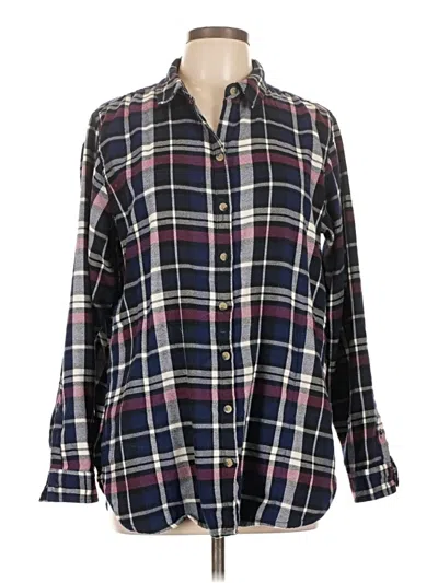 Pre-owned Jachs Girlfriend Long Sleeve Button Down Shirt In Blue