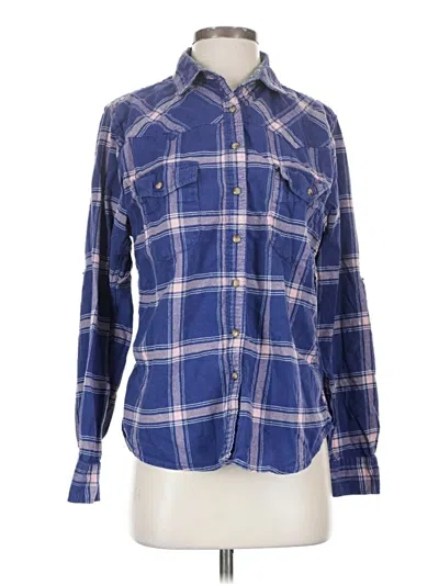 Pre-owned Jachs Girlfriend Long Sleeve Button Down Shirt In Blue