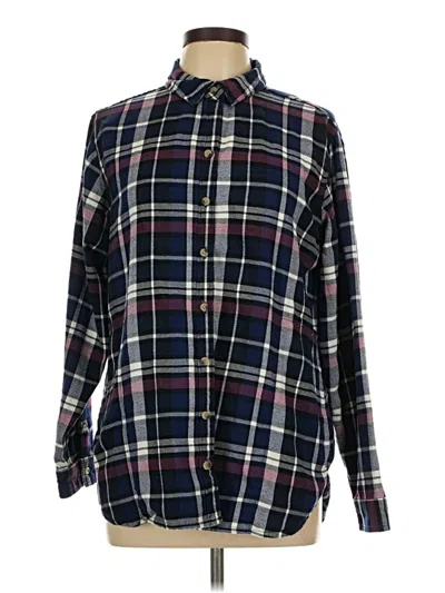 Pre-owned Jachs Girlfriend Long Sleeve Button Down Shirt In Blue