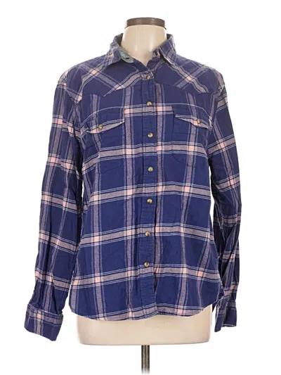 Pre-owned Jachs Girlfriend Long Sleeve Button Down Shirt In Blue