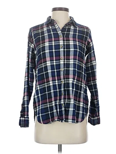 Pre-owned Jachs Girlfriend Long Sleeve Button Down Shirt In Blue