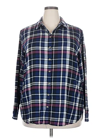 Pre-owned Jachs Girlfriend Long Sleeve Button Down Shirt In Blue