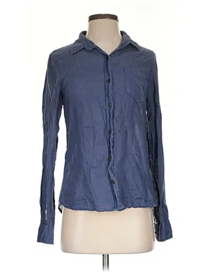 Pre-owned Jachs Girlfriend Long Sleeve Button Down Shirt In Blue