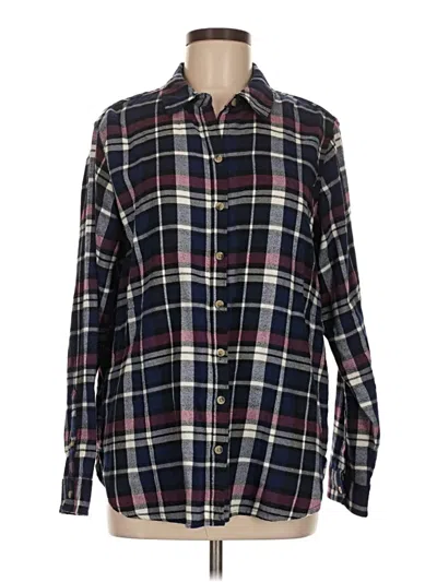 Pre-owned Jachs Girlfriend Long Sleeve Button Down Shirt In Blue