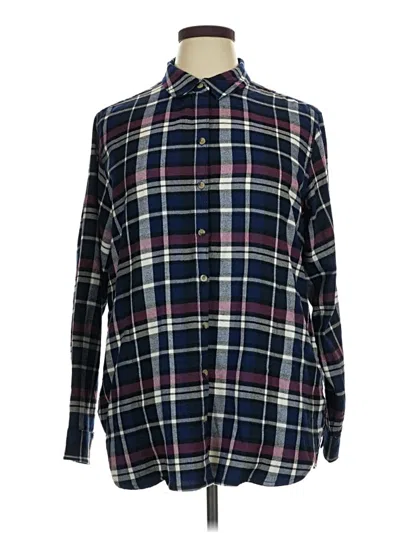Pre-owned Jachs Girlfriend Long Sleeve Button Down Shirt In Blue