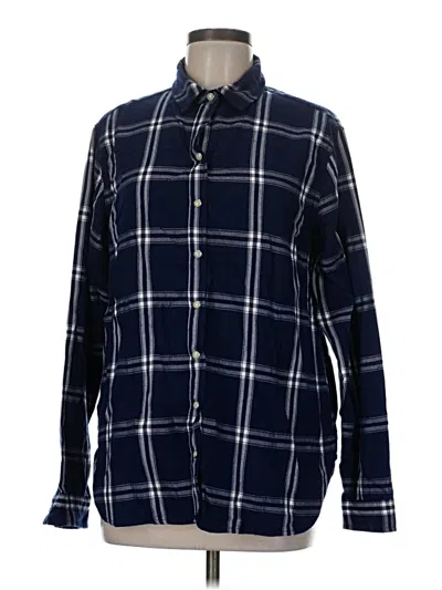 Pre-owned Jachs Girlfriend Long Sleeve Button Down Shirt In Blue