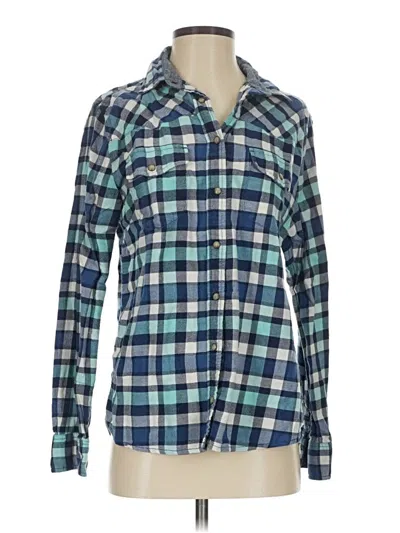 Pre-owned Jachs Girlfriend Long Sleeve Button Down Shirt In Blue
