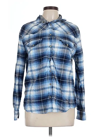 Pre-owned Jachs Girlfriend Long Sleeve Button Down Shirt In Blue
