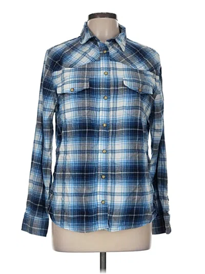 Pre-owned Jachs Girlfriend Long Sleeve Button Down Shirt In Blue