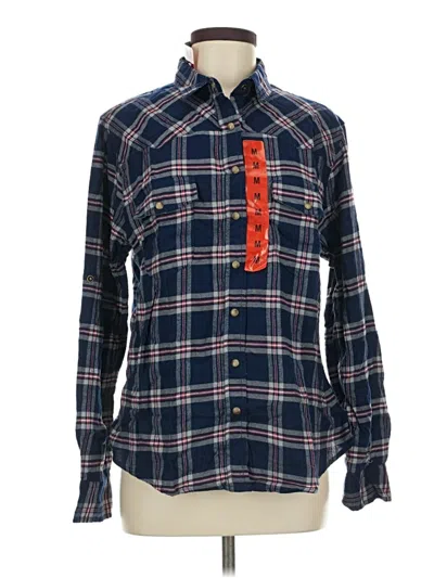Jachs Girlfriend Long Sleeve Button Down Shirt In Blue