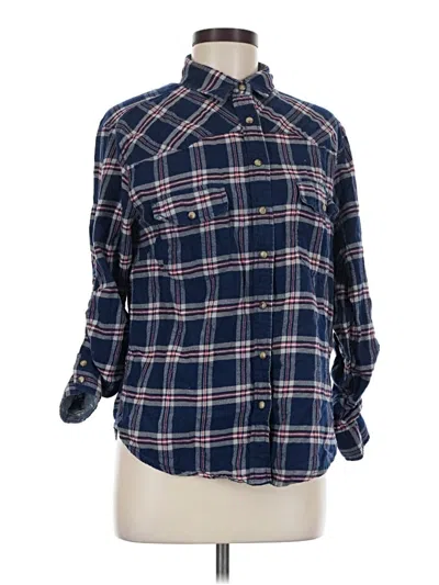 Pre-owned Jachs Girlfriend Long Sleeve Button Down Shirt In Blue