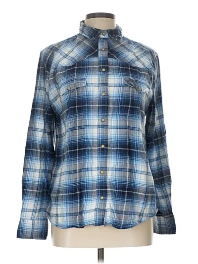 Pre-owned Jachs Girlfriend Long Sleeve Button Down Shirt In Blue