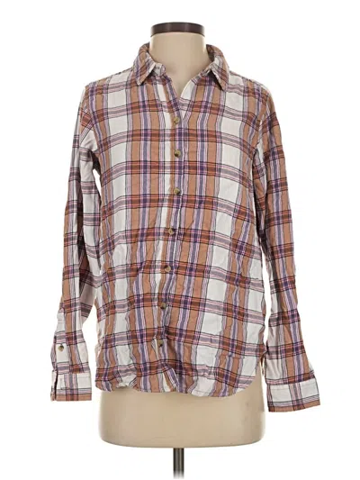 Pre-owned Jachs Girlfriend Long Sleeve Button Down Shirt In Brown
