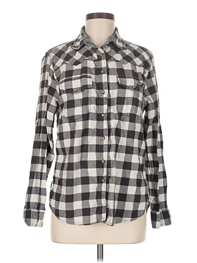 Pre-owned Jachs Girlfriend Long Sleeve Button Down Shirt In Gray