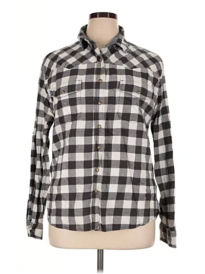 Pre-owned Jachs Girlfriend Long Sleeve Button Down Shirt In Gray