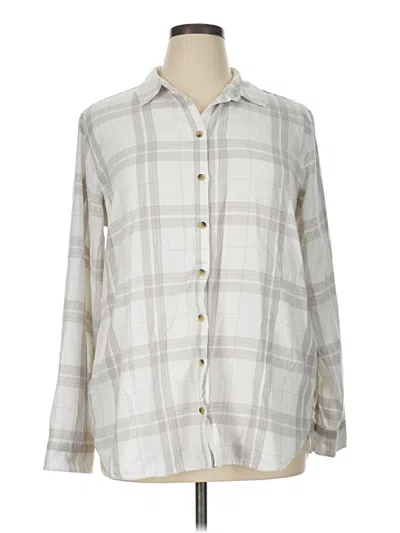 Pre-owned Jachs Girlfriend Long Sleeve Button Down Shirt In Gray