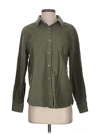 Pre-owned Jachs Girlfriend Long Sleeve Button Down Shirt In Green
