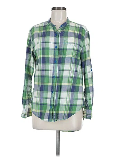 Pre-owned Jachs Girlfriend Long Sleeve Button Down Shirt In Green