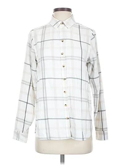 Pre-owned Jachs Girlfriend Long Sleeve Button Down Shirt In Ivory