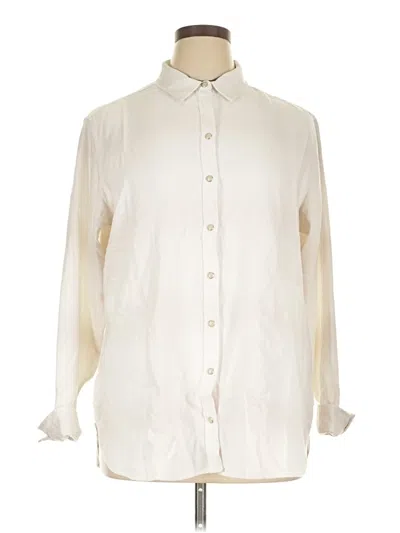 Pre-owned Jachs Girlfriend Long Sleeve Button Down Shirt In Ivory