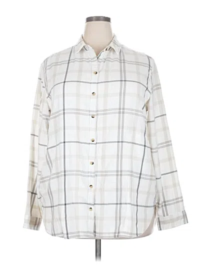 Pre-owned Jachs Girlfriend Long Sleeve Button Down Shirt In Ivory