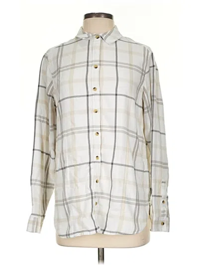 Pre-owned Jachs Girlfriend Long Sleeve Button Down Shirt In Ivory