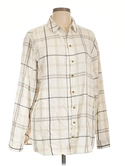 Pre-owned Jachs Girlfriend Long Sleeve Button Down Shirt In Ivory