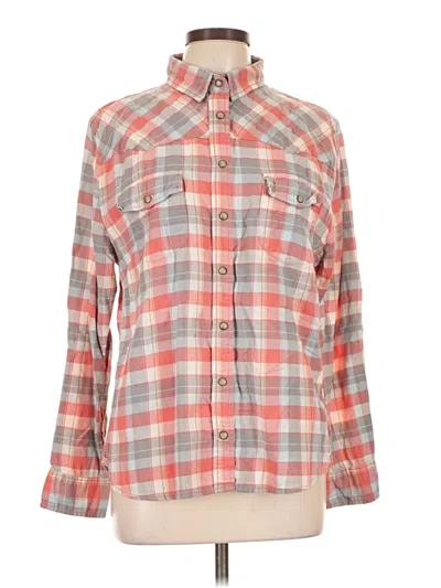 Pre-owned Jachs Girlfriend Long Sleeve Button Down Shirt In Orange