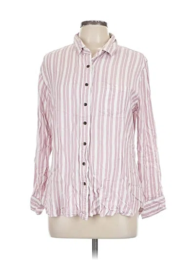 Pre-owned Jachs Girlfriend Long Sleeve Button Down Shirt In Pink