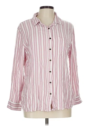 Pre-owned Jachs Girlfriend Long Sleeve Button Down Shirt In Pink
