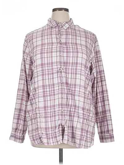 Pre-owned Jachs Girlfriend Long Sleeve Button Down Shirt In Purple
