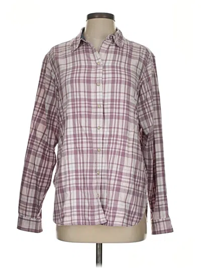 Pre-owned Jachs Girlfriend Long Sleeve Button Down Shirt In Purple