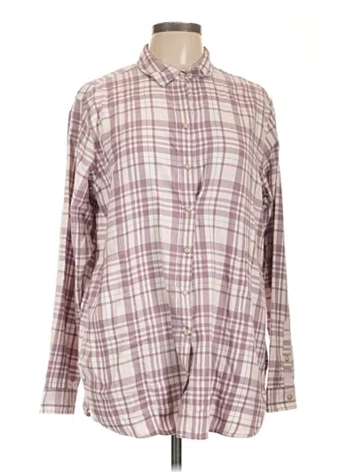 Pre-owned Jachs Girlfriend Long Sleeve Button Down Shirt In Purple