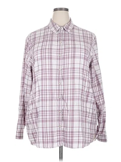 Pre-owned Jachs Girlfriend Long Sleeve Button Down Shirt In Purple