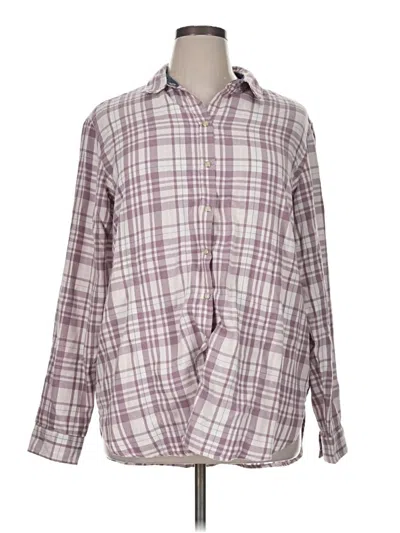 Pre-owned Jachs Girlfriend Long Sleeve Button Down Shirt In Purple
