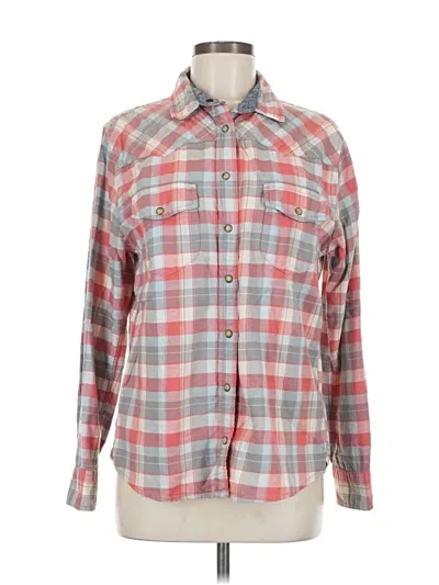 Pre-owned Jachs Girlfriend Long Sleeve Button Down Shirt In Red