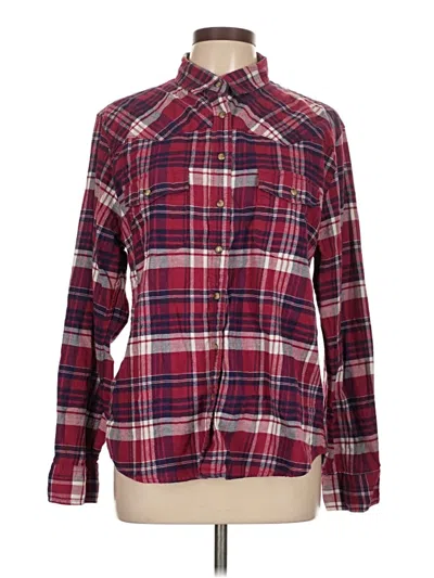 Pre-owned Jachs Girlfriend Long Sleeve Button Down Shirt In Red